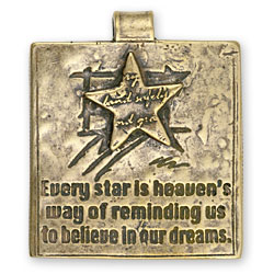 Bronze Quote Pendant - Every Star Is Heaven's