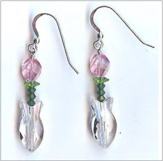 Swarovski--Flower Earrings