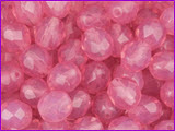 Fire-Polished Bead 8mm Dark Pink Opal (25pc Pack)