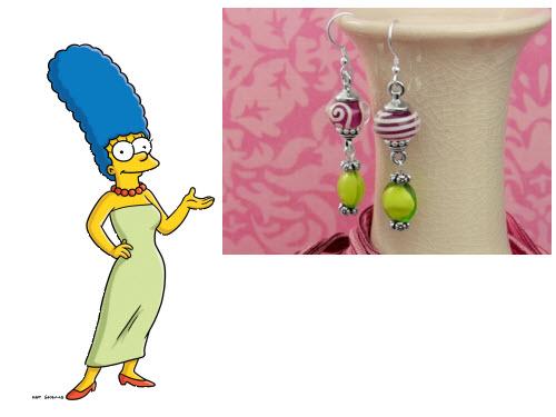 Marge Simpson-Cosmos Sorbet Earrings