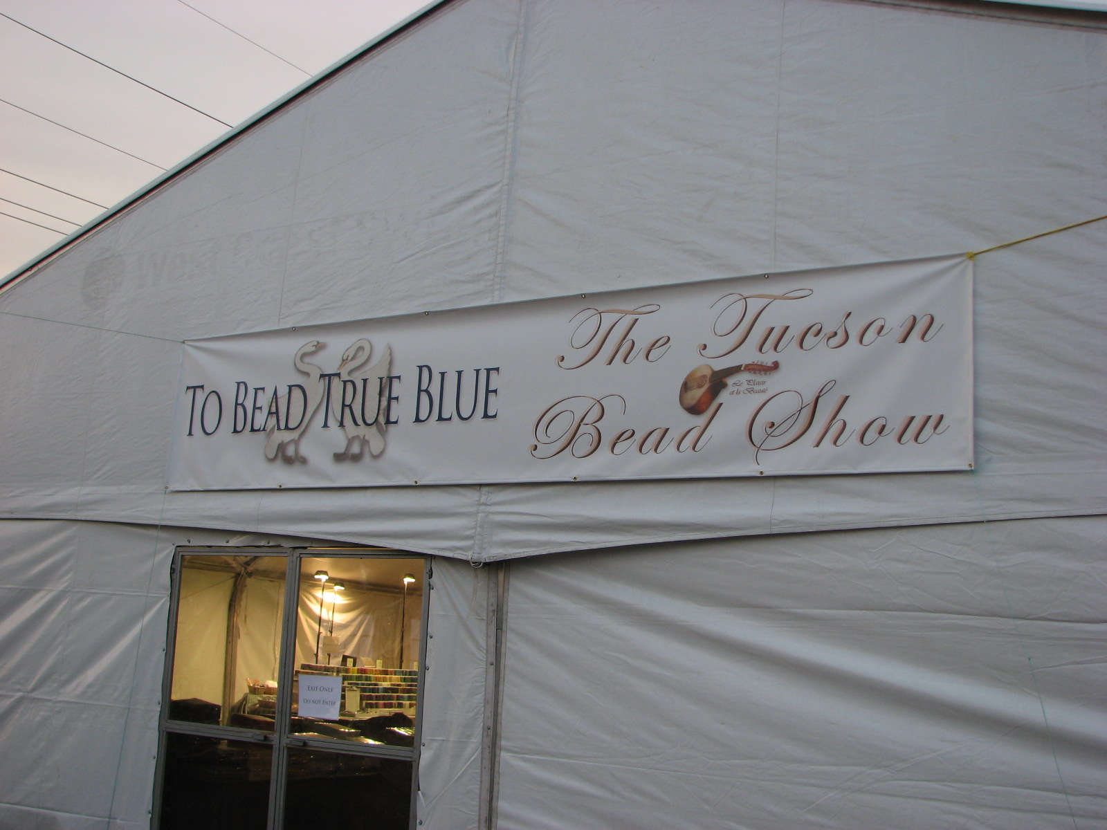 Outside the Big Tent at To Bead True Blue--Tucson
