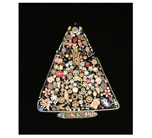Fun Holiday Decoration with Costume Jewelry and Lights