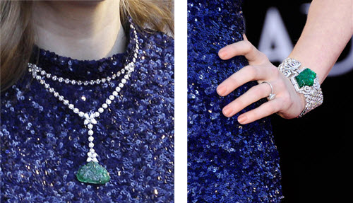 Amy Adams Emerald Bracelet and Necklace
