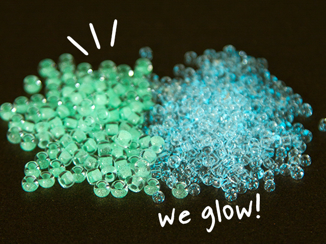Glow in the dark TOHO seed beads