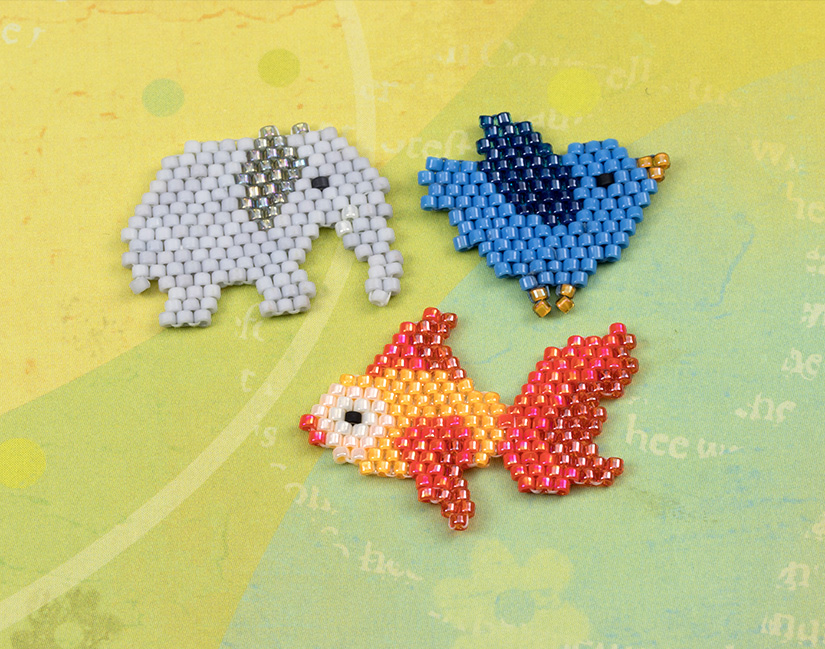 Brick Stitch Cuties with TOHO Treasures