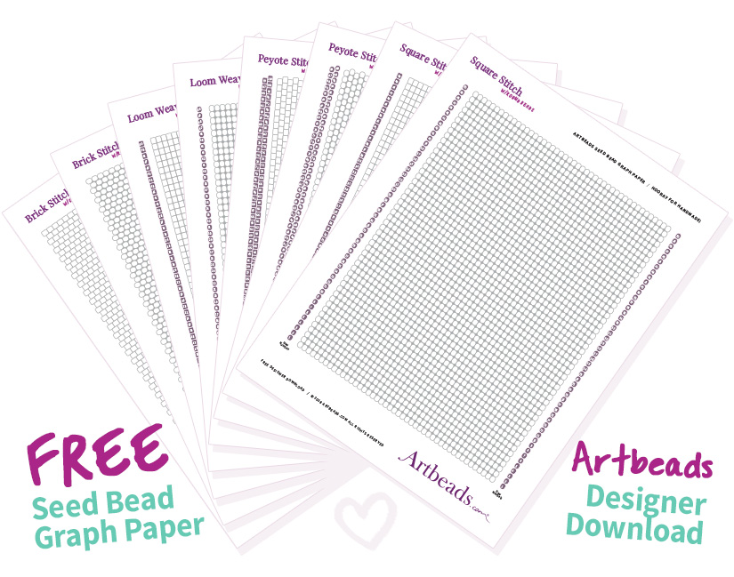 designer downloads free printable seed bead graph paper artbeads blog