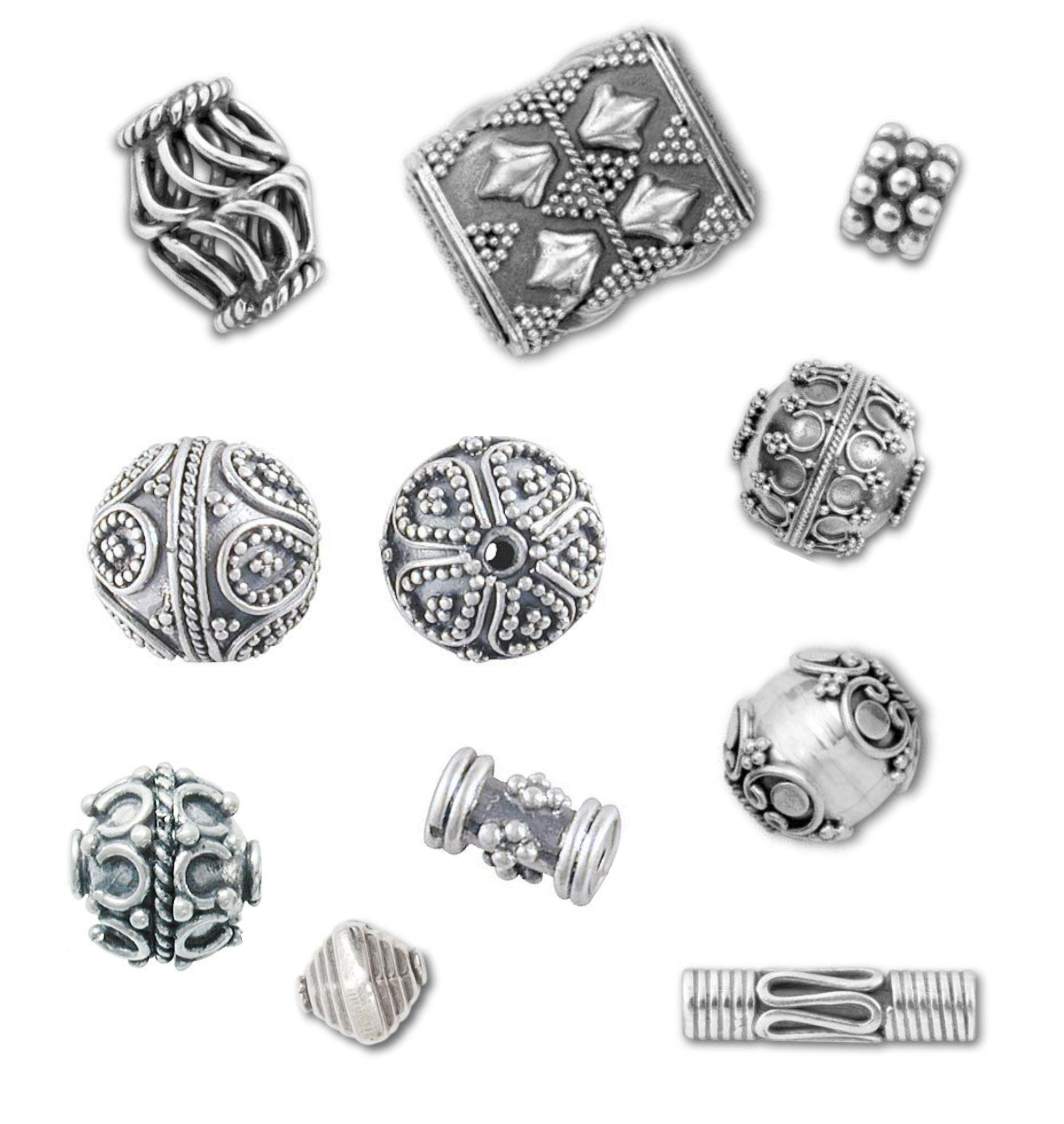 Bali silver beads