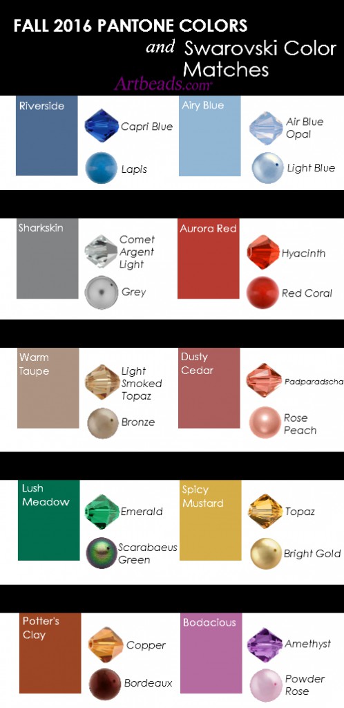 Pantone and Swarovski Fall 2016 Colors